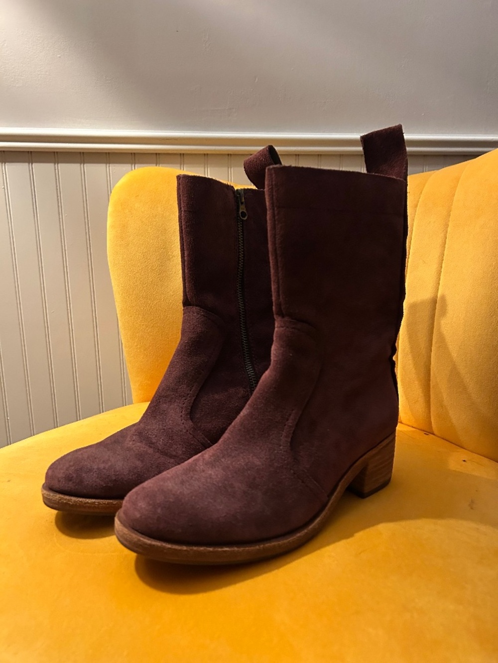 KorkEase Purple suede boots!